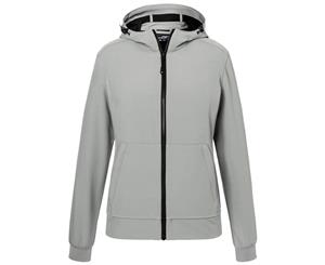 James And Nicholson Womens/Ladies Hooded Softshell Jacket (Light Grey/Black) - FU371
