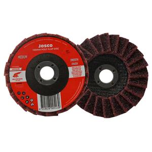 Josco 100mm Medium Red Surface Conditioning Flap Disc