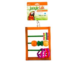 Jungle Talk Slide 'N Spin Activity Toy for Large Birds - Multi