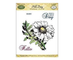 Justrite Papercraft Mini Cling Stamp Set 3.5X4 Hello Daisy 4 Pieces