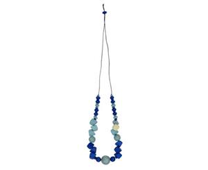 KAJA Clothing PRIMROSE - Necklace Navy Wood beads