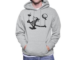 Krazy Kat Flower And Balloon Men's Hooded Sweatshirt - Heather Grey