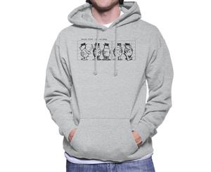 Krazy Kat Officer Bull Pupp Lineup Men's Hooded Sweatshirt - Heather Grey