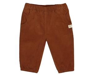 La Redoute Collections Boys Corduroy Joggers With Little Tab Birth-2 Years - Brown