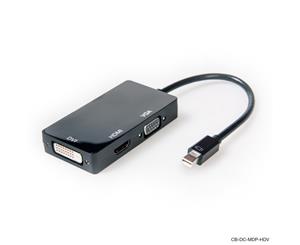 Laser 3in1 Mini DP to HDMI/DVI/VGA Adapter M to 3 FeM