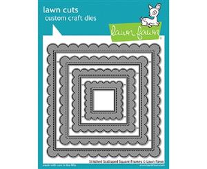 Lawn Fawn Cuts Stitched Scalloped Square Frames LF1720