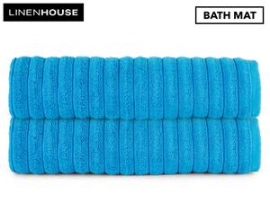 Linen House Ridges Bath Mat 2-Pack - Malibu