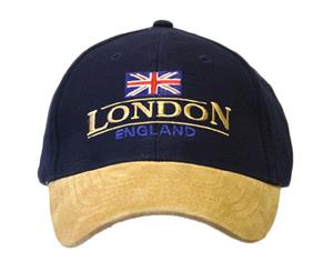 London England Baseball Cap Suede Cap With Adjustable Strap (As Shown) - C330