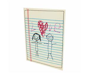 Love Fabric Card (White) - HS1283