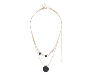 Lovisa Gold And Black 3 Row Bead Necklace