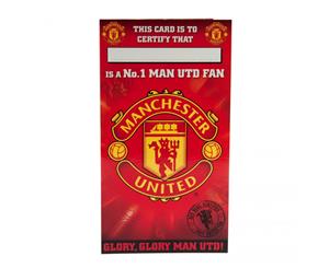 Manchester United Fc No 1 Fan Birthday Card (Red) - TA2657