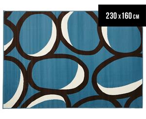 Maple Leaf 230x160cm Rug - Blue