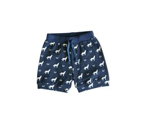 MeMaster - Boys Wolf Shorts - Blue - Blue