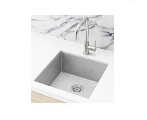 Meir Single Bowl PVD Kitchen Sink 450mm Brushed Nickel MKSP-S450450-NK