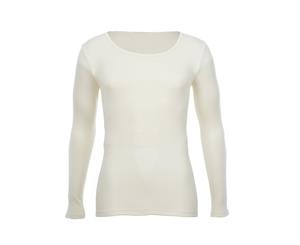 Men's Merino Wool Thermal Long Sleeve Top T Shirt - Natural