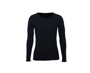 Men's Merino Wool Thermal Long Sleeve Top T Shirt - Navy