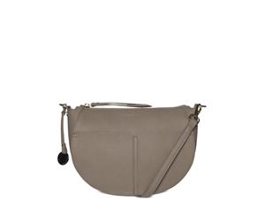 Mocha Gabi Half Moon Crossbody Bag - Taupe