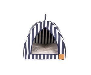 Mog & Bone Cat Igloo Navy Hamptons Stripe