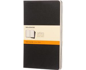 Moleskine Cahier Ruled Journal L (Set Of 3) (Solid Black) - PF3084