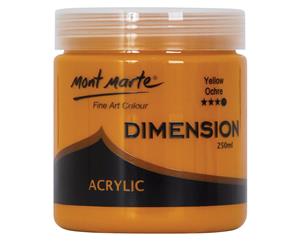 Mont Marte Dimension Acrylic Paint 250ml Pot - Yellow Ochre