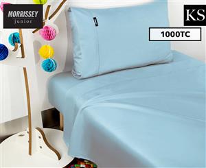 Morrissey Junior 1000TC Cotton Rich King Single Bed Sheet Set - Blue Mist