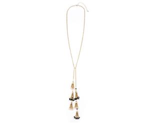 Multiple Tassel Necklace Gold