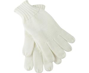 Myrtle Beach Adults Unisex Knitted Gloves (Off White) - FU446