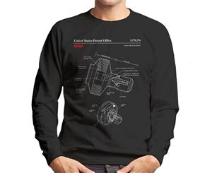 NASA Joint Airlock Quest Blueprint Men's Sweatshirt - Black