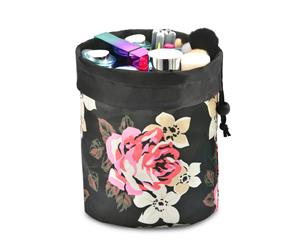 NiceEbag Makeup Bag Drawstring Cosmetic Pouch-Black