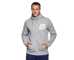 Nike Sportswear Men's Just Do It Full Zip Fleece Hoodie - Grey