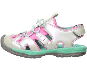 Northside Girls' Burke SE Fisherman Sandal Silver/Mint 12 M US Toddler