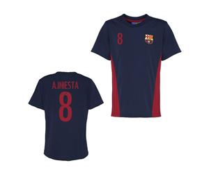 Official Barcelona Training T-Shirt (Navy) (A.Iniesta 8)