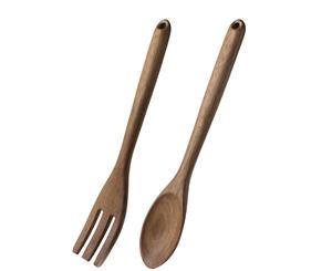 Olympia Wooden Salad Tong & Spoon Set