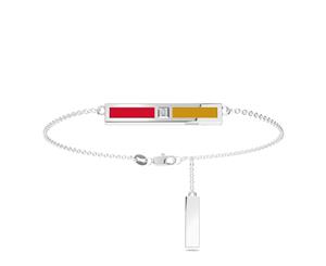 Ottawa Senators Diamond Link Bracelet For Women In Sterling Silver Design by BIXLER - Sterling Silver