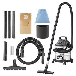 Ozito 1250W 12L Stainless Wet and Dry Vacuum