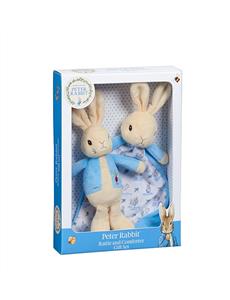 PETER RABBIT RATTLE & COMFORT BLANKET GIFT SET