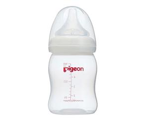 Pigeon PP 160ml Baby Feeding Bottle w/Wide Neck SS Silicone Teat Round Hole 0m+