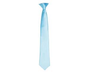 Premier Colours Mens Satin Clip Tie (Turquoise) - RW4407