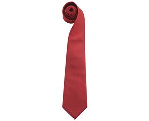 Premier Mens Colours Plain Fashion / Business Tie (Red) - RW1156