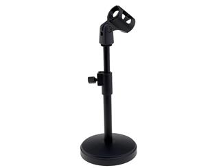 Professional Microphone Desk Stand W/ Adjustable Neck Mic Heavy Duty Black