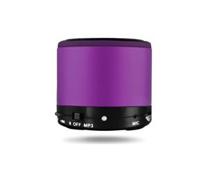 Purple Portable Mini Bluetooth Wireless AUX Stereo Music Speaker for iPhone iPad PC