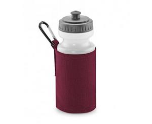 Quadra Water Bottle And Fabric Sleeve Holder (Pack Of 2) (Burgundy) - BC4159