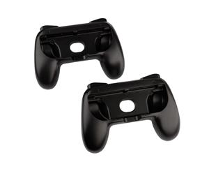 REYTID Replacement Grips Compatible with Nintendo Switch Console Joy-Cons Protective Hard Cover Case - 2 Pack (Black) - Black