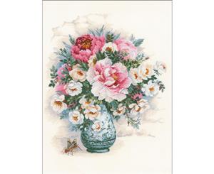 RIOLIS Counted cross-stitch Kit 11.75in x 15.75in Peonies And Wild Roses (18 Count)