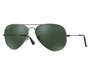 Ray-Ban RB3025 Aviator Polarised Sunglasses - Gunmetal/Grey/Blue