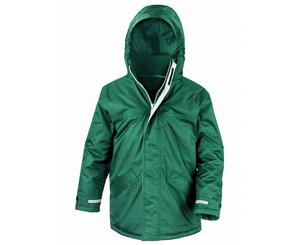 Result Childrens/Kids Core Winter Parka Waterproof Windproof Jacket (Bottle Green) - BC900