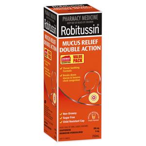 Robitussin Mucus Relief Double Action 250ml Exclusive Size