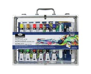 Royal Brush - essentials Acrylic Art Set In Metal Case 32 pack