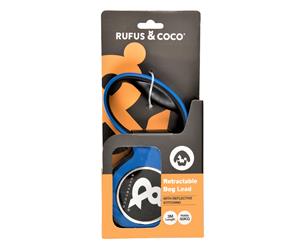 Rufus & Coco Retractable Dog Lead Large Blue