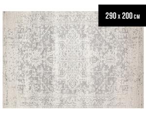 Rug Culture 290x200cm Tapestry Easy Care Evoke Cairo Rug - White/Silver